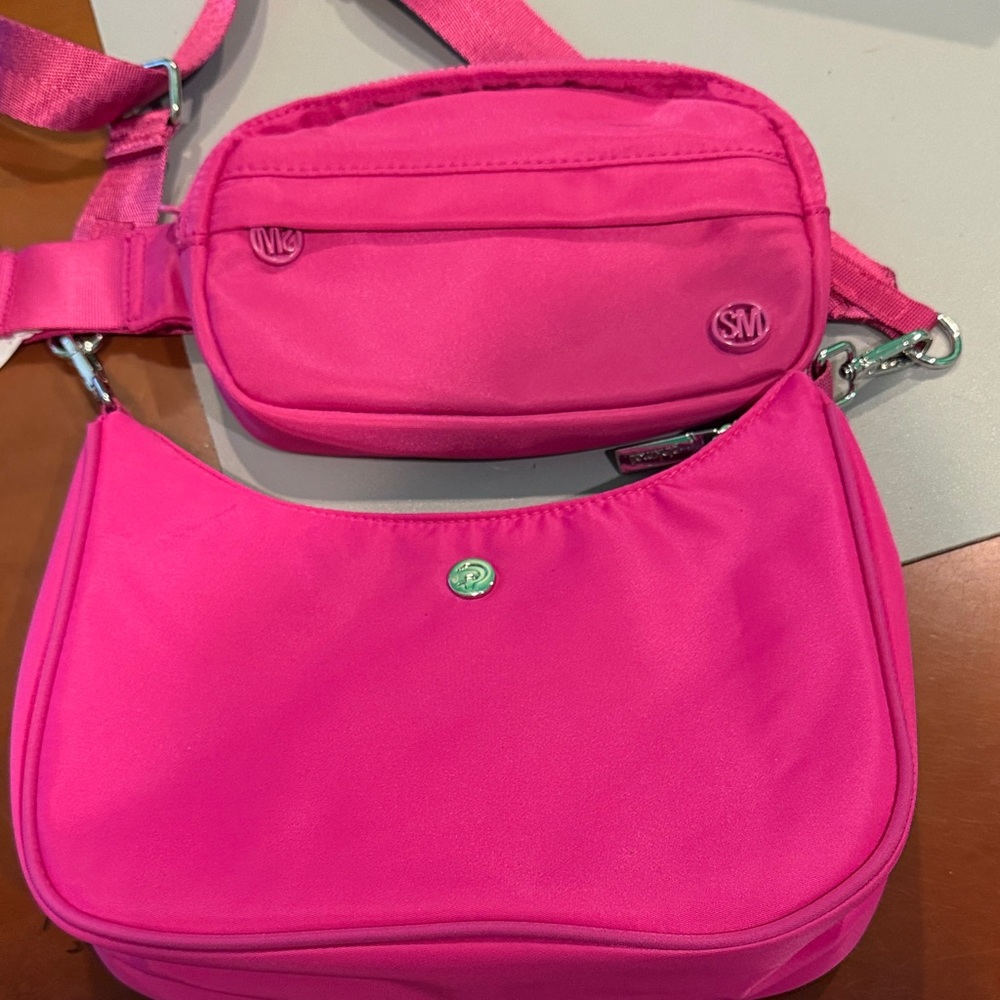 Steve MaddenPink Nylon Crossbody Set - Two-Piece Women's Bag